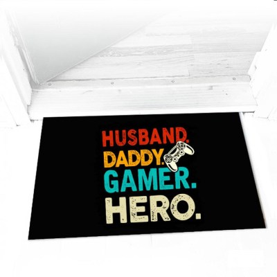Vicces Labtorlo Fekete Husband Daddy Gamer Hero Lax040 Vicces Ajandek Ajandek Apanak