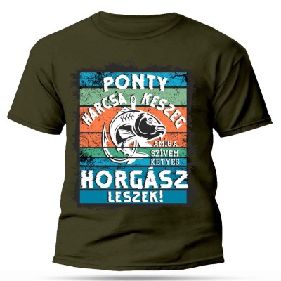 Vicces Polo Ferfi Polo Horgasz Polo Ponty Harcsa Keszeg Horgasz Leszek Khaki