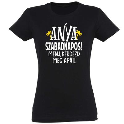 Vicces Polok Ajandek Anyanak Anya Szabadnapos Anyak Napi Ajandek Anya Polo Pnx161 Fekete