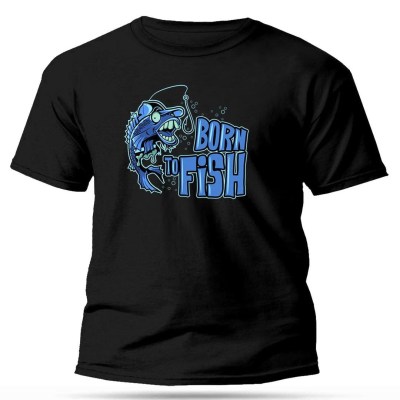 Vicces Polok Horgasz Polo Born To Fish Polo Fekete
