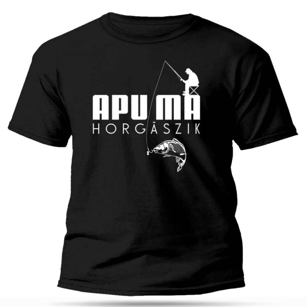 Vicces Polok Horgasznak Apanak Apu Ma Horgaszik Polo Apak Napi Ajandek Px147 Fekete