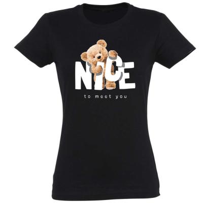 Vicces Polok Macis Polo Nice To Meet You Teddy Bear Noi Polo Fekete