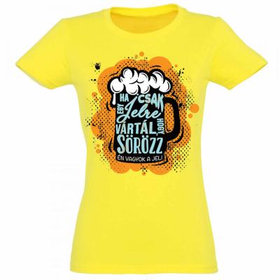 Vicces Polok Noi Polo Ha Csak Egy Jelre Vartal Pnx003 Citromsarga