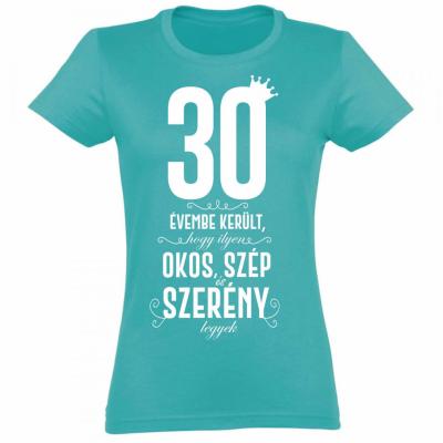 Vicces Polok Szulinapi Polo 30 Szulinapi Ajandek 30 Evembe Kerult Noi Turkiz