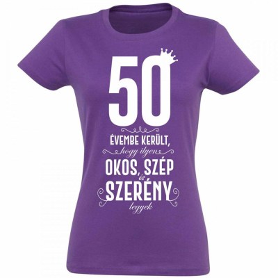 Vicces Polok Szulinapi Polo 50 Szulinapi Ajandek 50 Evembe Kerult Noi Vilagoslila