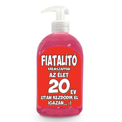 Vicces Szappan Szulinapi Ajandek 20 Szuletesnapra Ajandek Fiatalito Szappan Folyekony Kremszappan Vf040