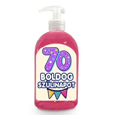Vicces Szappan Szulinapi Ajandek Szuletesnapra Ajandek Boldog 70 Szulinapot Folyekony Kremszappan Vf028