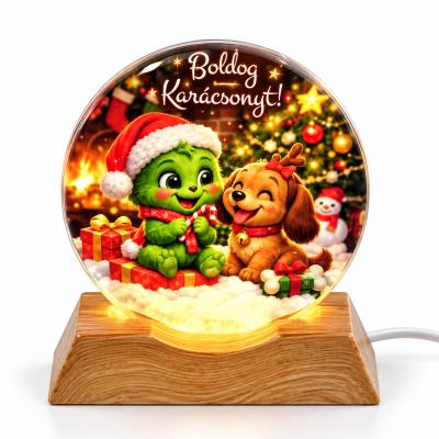 Vilagito Disz 202606 Karacsonyi Zold Mano Kutya Usb Kabellel 9cm Pb09100011