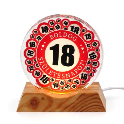 Vilagito Disz Cq07924 Usb Kabellel Boldog 18 Szuletesnapot 9cm 34
