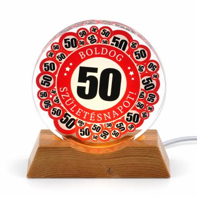 Világító dísz 50 születésnapra