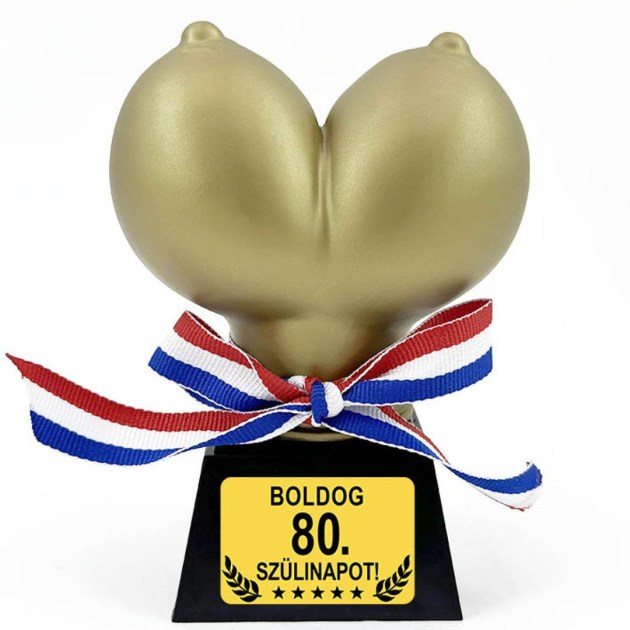 Vmt043 Vicces Mell Trofea Boldog 80 Szulinapot Vicces Ajandek 80 Szulinapra